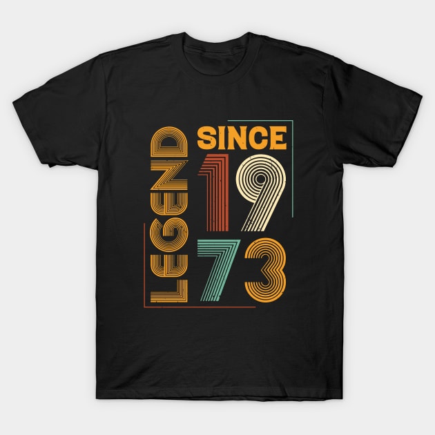 Legend Since 1973 Birthday T-Shirt by busines_night